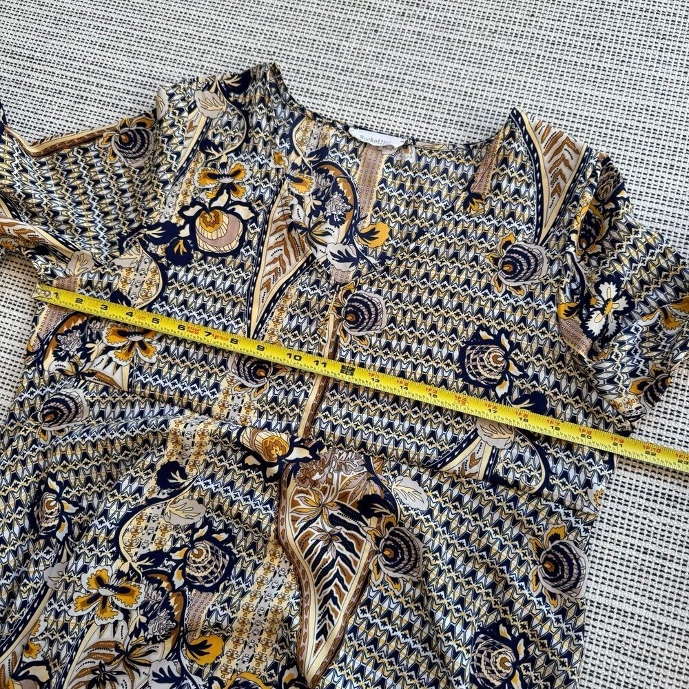 BUCKET LIST Floral Print Ruffle Sleeves Mini Dress with Ruffle Hem size small - Picture 8 of 12
